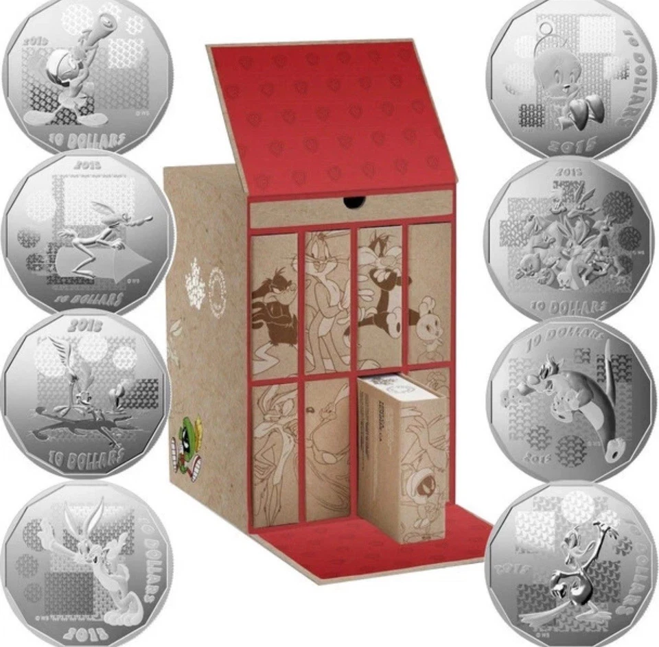 RARE 2015 COMPLETE Looney Tunes Canada .999 Silver $10 Coin Set | WITH COA - Image 1 of 4