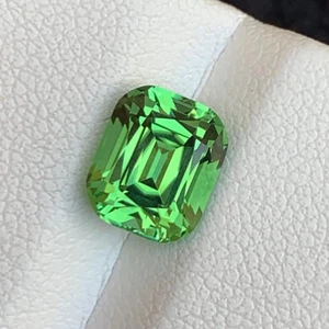 2,65 Karat Apfelgrüner Turmalin Kissenschliff Natur Afghani Lose Edelstein - Bild 1 von 5