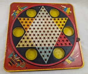 Vintage 1950er chinesisches Dame Spiel Ranger Stahlprodukte keine Murmeln 15" x 15" - Bild 1 von 7
