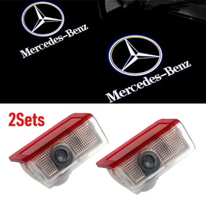 2x Fit for Mercedes W176 W246 W205 W212 X166 Door Welcome Light Logo Projector - Picture 1 of 4