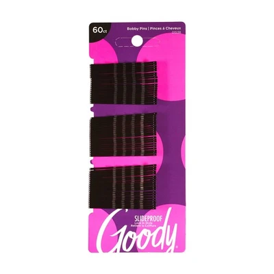 Goody SlideProof Black Bobby Pins, 60-Count for All Hair Types - Image 1 of 3