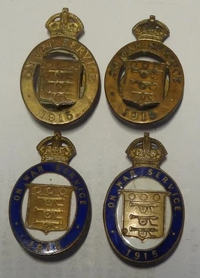 WW1 ON WAR SERVICE SOLAPA INSIGNIAS X 4 Foto 1 de 2