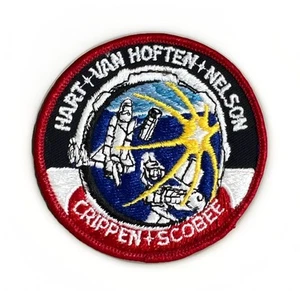 NASA Space Shuttle Challenger Patch Crippen Scobee Hart Van Hoften STS-41C - Bild 1 von 3