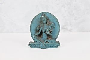 Blue Tara Goddess Statue - Handmade Tibetan Buddhist Resin Sculpture - Picture 1 of 5
