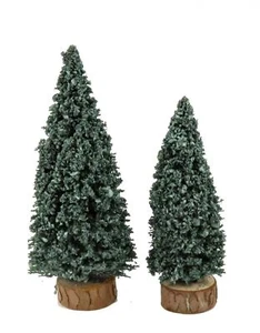 Dolls House 2 Evergreen Pine Trees Miniature Christmas Garden Scene Accessory - Picture 1 of 8