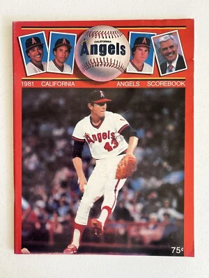 California Angels 1981 Scorebook Ken Frisch Unscored MLB Baseball - Image 1 of 3