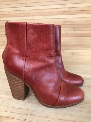 Botas al tobillo Rag & Bone Newbury de cuero marrón con cremallera para mujer talla 36 EE. UU. 6 Foto 1 de 4