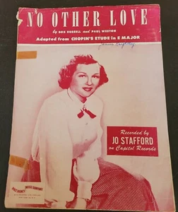Vtg Sheet Music 1950 No Other Love Bob Russell Paul Weston Chopin's Etude in E - Picture 1 of 6