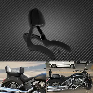 Bastante de montaje con barra Sissy para respaldo de pasajeros negro apto para Indian Scout 2015-2020 - Imagen 1 de 12