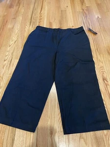 Rafael Sport Black Crop Pants Size Large - Picture 1 of 6