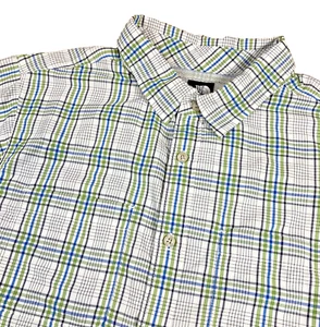 Camisa abotonada The NORTH FACE para hombre grande manga corta a cuadros de nailon poli exterior - Imagen 1 de 9