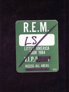 R.E.M. - Little America Tour 1984 - satin backstage VIP pass all access - Picture 1 of 1