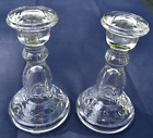 Laura Ashley Home Pair of Glass Candlesticks/Holders.