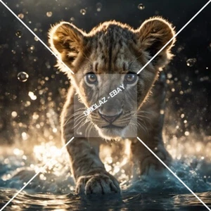 Lion Cub - Imagen digital foto fondo de escritorio diseño arte - Imagen 1 de 3
