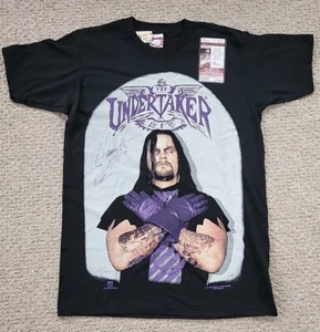 SUPER RARE VINTAGE 1996 WWF UNDERTAKER SIGNED AUTO T-SHIRT JSA AUTHENTIC CERT - Picture 1 of 7