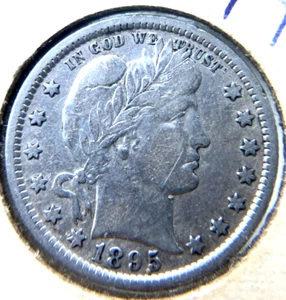 1895 Barber Quarter Extra Fine 90% Silver. 10.50 - Picture 1 of 4