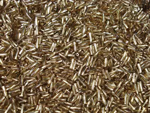 Cuentas de corneta retorcidas oro 7 mm 100 g tubo de vidrio largo hueco joyería - Imagen 1 de 1