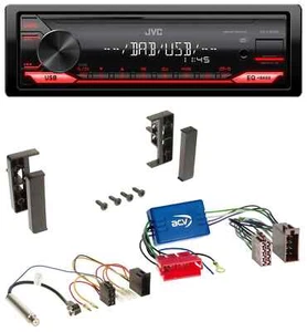 JVC MP3 DAB 1DIN AUX USB Autoradio für Audi A2 A3 8L A4 B5 A6 C5 Aktivsystem - Bild 1 von 8