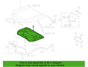 Toyota Genuine For 4Runner 2010-2024 Toyota 53341-35161 Hood Insulation Pad - Bild 1 von 2