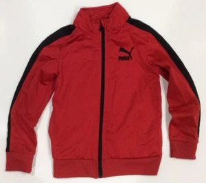 Puma Boy's Red & Navy Full Zip Long Sleeve Jacket  Size 6 - Picture 1 of 3