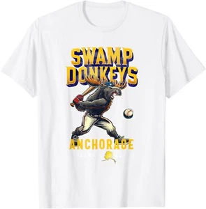 Anchorage Swamp Donkeys Retro Minor League Baseball Team T-Shirt - Picture 1 of 13