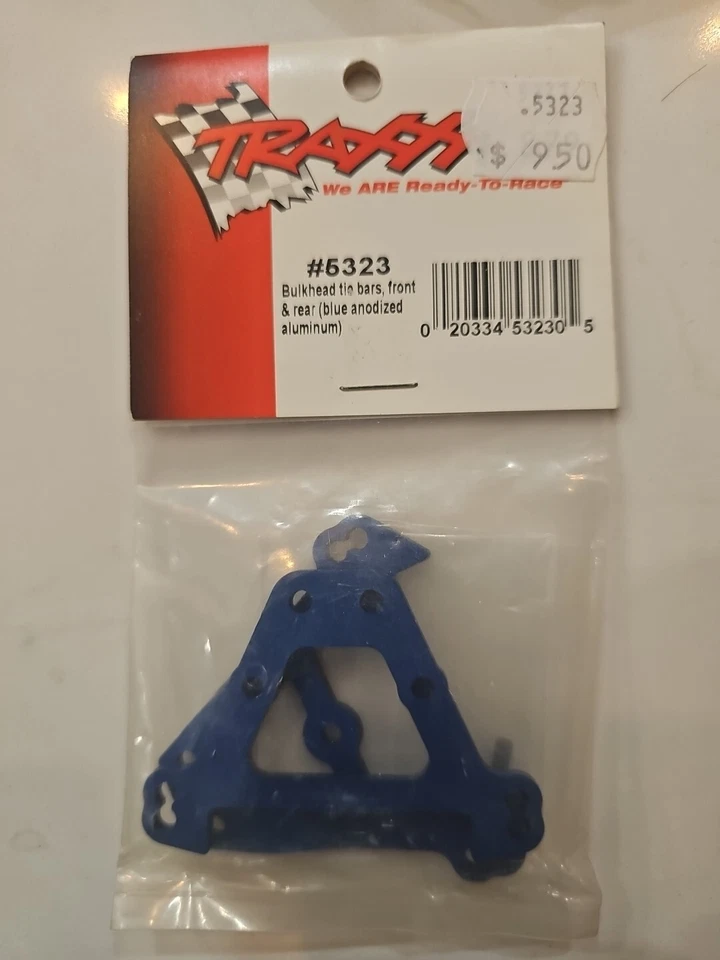 Traxxas 5323 Bulkhead Tie Bars Front/Rear (Blue-Anodized Aluminum) TRA5323  - Image 1 of 1