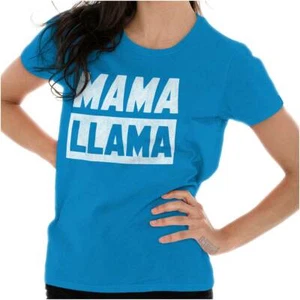 Save The Drama Mama Llama Alpaca Funny Gift Womens Top Junior Graphic Tee - Picture 1 of 12