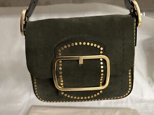 Tory Burch Sawyer Small Studded Suede Shoulder Bag