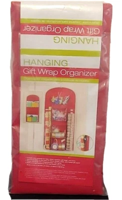 Organizador de envoltura de regalo colgante, suspende de cualquier varilla o gancho de armario, 16,5"x36,25" Foto 1 de 2
