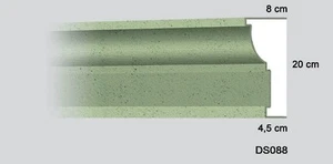 8 m Aussenstuck Fensterleiste Aussenprofile Außenleisten Fassadendeko DS088 - Bild 1 von 1