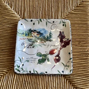 Certified International Julie Paton Villa 6" Canape Plate App Small Italian NWT - Picture 1 of 6