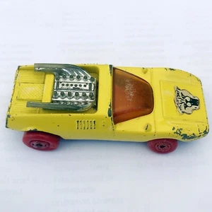 MATCHBOX 1971 MOD ROD SUPERFAST SERIES YELLOW WITH RED WHEELS MADE IN ENGLAND - Picture 1 of 5