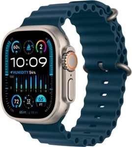 Apple Watch Ultra 2 49 mm Cellular Titanium avec bracelet bleu océan - Photo 1 sur 3