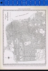 1935 SAN FRANCISCO, CA - City Map 11" X 14" - Picture 1 of 1