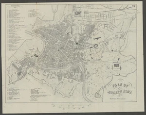 ITALY. Rome. Roma. town city plan 1882 old antique vintage map chart - Picture 1 of 1