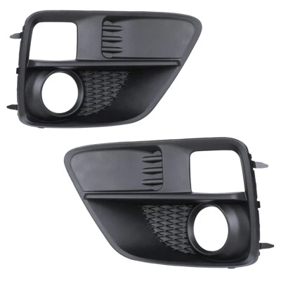 Fog Light Pair For 2015 2016 2017 Subaru WRX / WRX STI Bumper Black Bezel Cover - Image 1 of 4