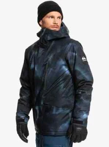 Quiksilver Men's Snow Mission Printed Jacket Color Black Part Size S - Picture 1 of 2
