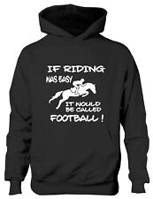 If Horse Riding Easy Be Called Football Pony Funny Kids Hoodie Ages 1-13 Yrs