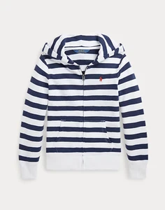 Polo Ralph Lauren Girls Striped Terry Full-Zip Hoodie Size M(8-10) NWT - Picture 1 of 3