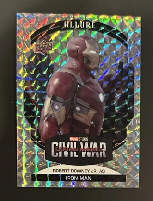 2022 Upper Deck Marvel Allure Iron Man Robert Downey Jr White Diamond /50🔥 - Image 1 of 3