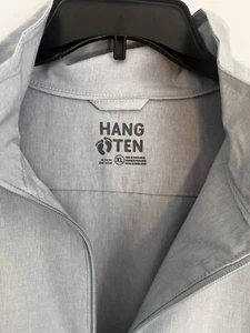 Hang Ten Jacket Gray Blue Long Sleeve Full Zip Jacket XL Grandpa Vibe But Cool - Picture 1 of 8