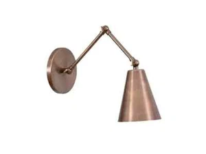 1 Light Articulated Sconce Mid Century Modern Stilnovo Style Brass Wall Lamp - Picture 1 of 6