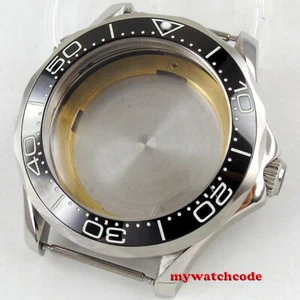 41mm black ceramic bezel sapphire cystal Watch Case fit ETA 2824 2836 MOVEMENT