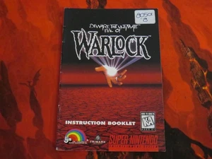 Beware the Ultimate Evil of Warlock SNES Manual Super Nintendo ¡Sin juego! LJN - Imagen 1 de 6