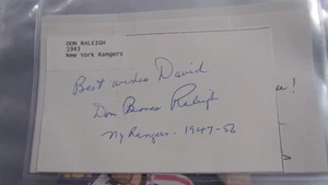 Don Raleigh signed Index Card - Picture 1 of 2