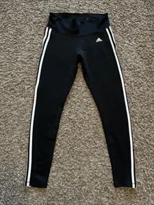 Adidas Damen Leggings Medium 3-Streifen Pull On Training schwarz-weiß - Bild 1 von 3