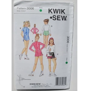 Leotardo de patinaje con patrón de costura infantil vintage talla 4-7 pecho 23-26 Kwik coser 3006  - Imagen 1 de 7