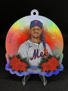 Juan Soto 2025 Topps Holiday Oversized Die-Cut Ornament #OO-11 New York Mets - Picture 1 of 2