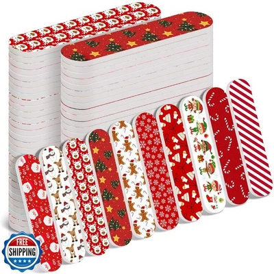 50 Pack Christmas Mini Nail Files Gifts Bulk Holiday Mini Emery Boards Double - Image 1 of 4