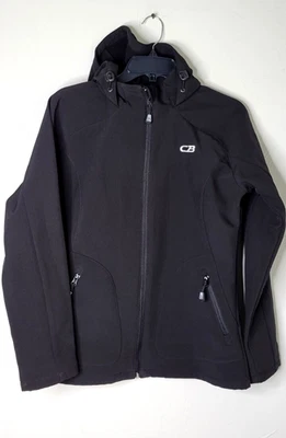Chaqueta para mujer CB Sports talla M ajustada con capucha forrada softshell o lisa negra Foto 1 de 4